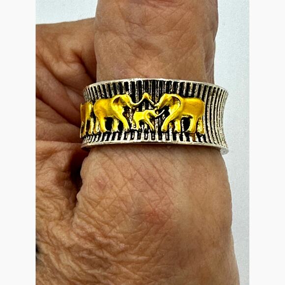 Elephant Family Cigar Ring size 10 - Picture 3 of 4